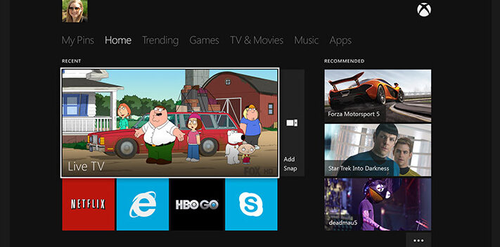 Xbox One Live TV HDMI Input