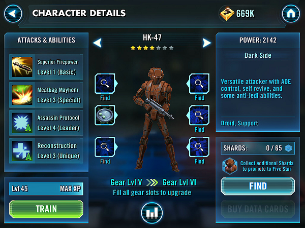 Star Wars: Galaxy of Heroes Hk-47 Review