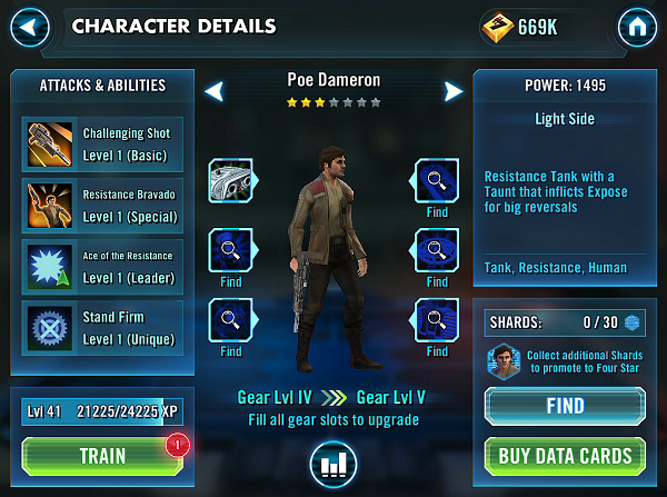 Star Wars: Galaxy of Heroes Poe Dameron Review