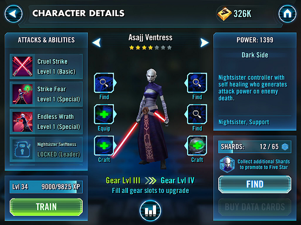 Star Wars: Galaxy of Heroes Asajj Ventress Review