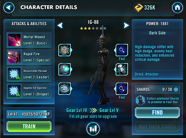 Star Wars: Galaxy of Heroes IG-88 Review