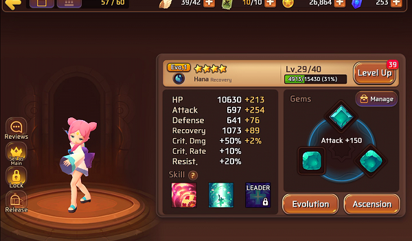 Monster Super League Gem Stats