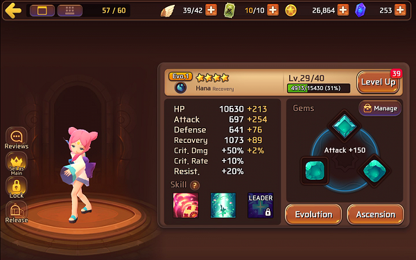 Monster Super League Gem Stats