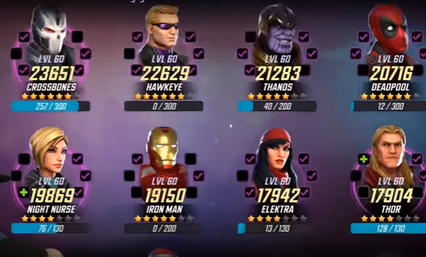 Top 10 Best Marvel Strike Force Characters - July 2018