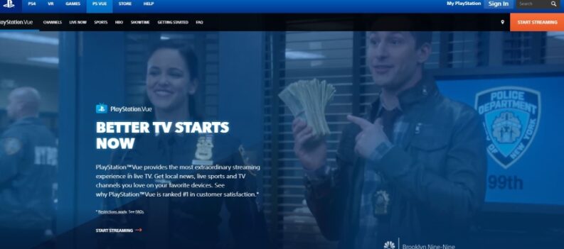 How to your change location on PlayStation Vue1