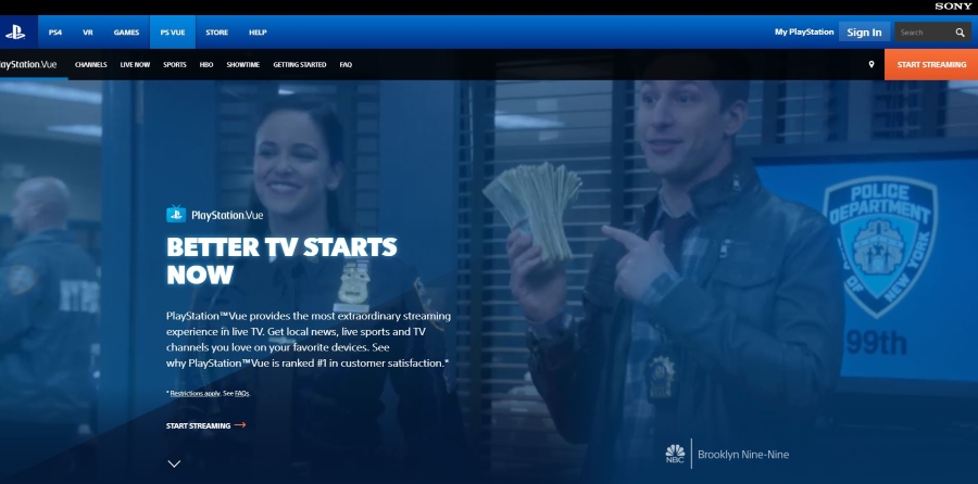 How to your change location on PlayStation Vue1