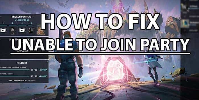 unable to join party valorant