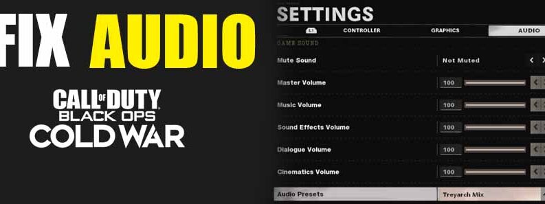 no audio on xbox black ops cold war