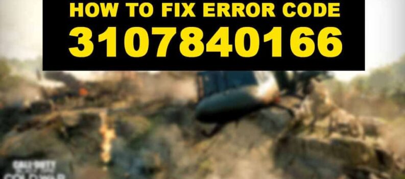 fix error code 3107840166 black ops cold war