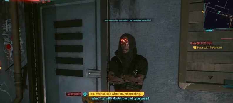 how to access mealstorm secret merchant location cyberpunk 2077