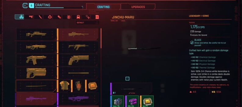 how to craft legendary weapons and armor