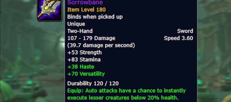 sorrowbane secret wow shadowlands