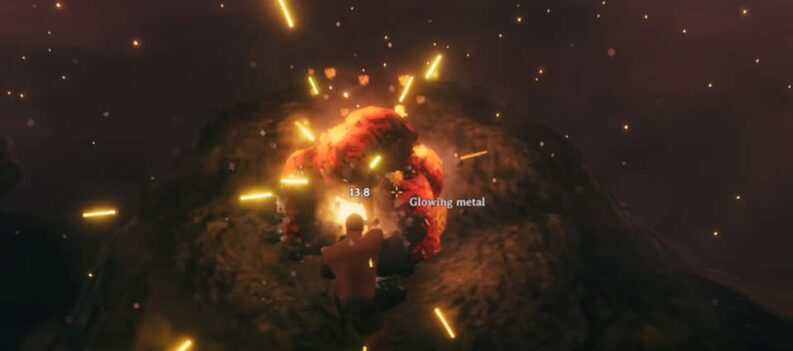 how to get glowing metal flamental ore valheim