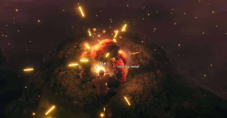 Valheim: How to Get Glowing Metal – Flamental Ore