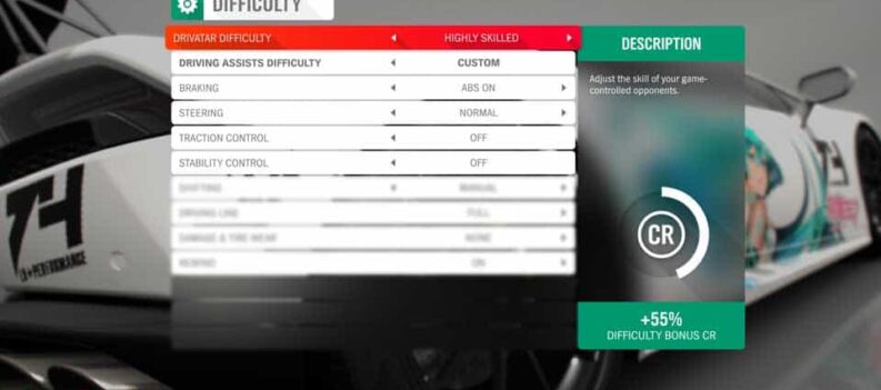 forza horizon wheel settings