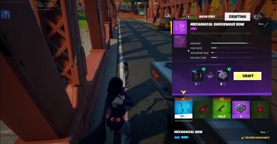 How to Get the Mechanical Shockwave Bow in Fortnite