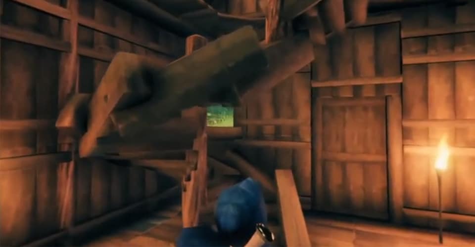 how to make walkable spiral staircase valheim