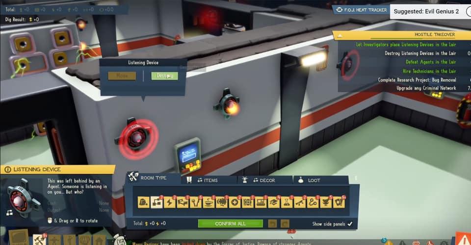 Evil Genius 2: How to Remove Listening Device