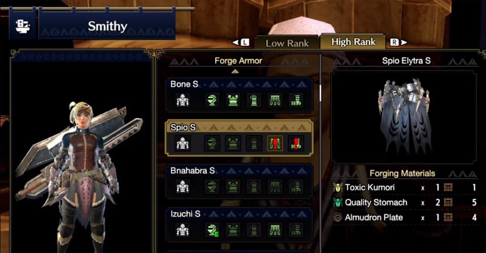 how to get weakness exploit lvl 2 in monster hunter rise spio elytra s