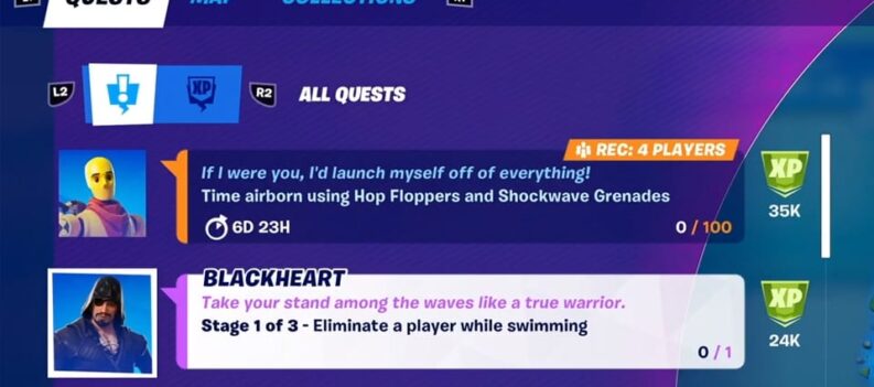 how to eliminate a player while swimming fortnite chapter 2 season 6