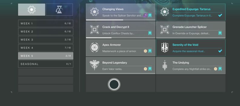 Week 5 Challenges Season of the Splicer