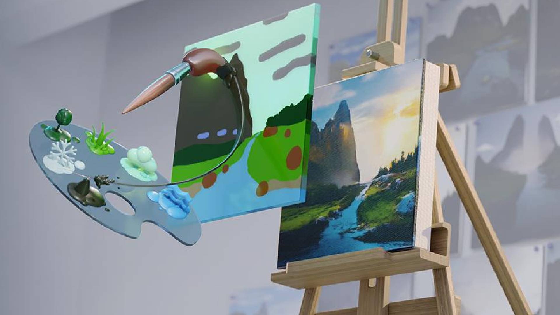 Nvidia Canvas can turn a plain drawing into a real-looking photographic image