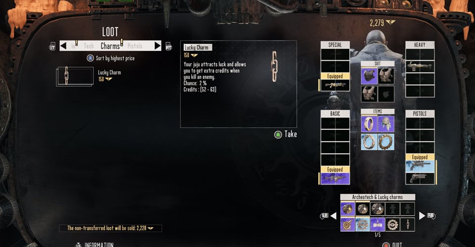 how to equip weapons in necromunda hired gun