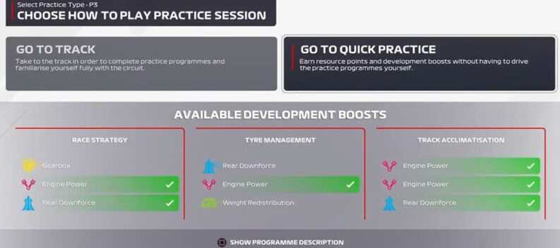 how to do quick practice f1 2021