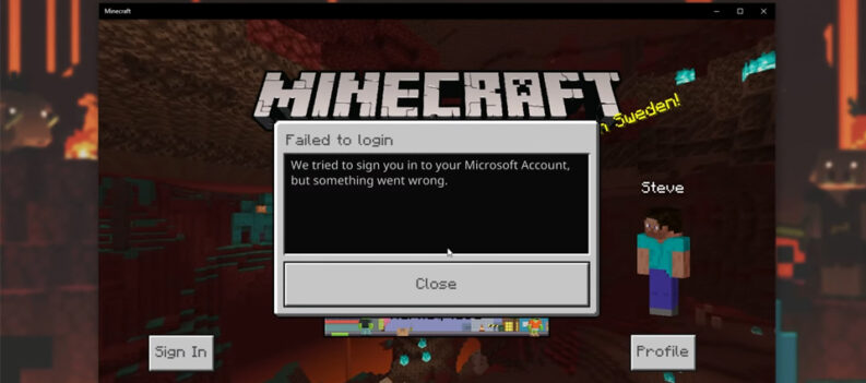 minecraft fix failed to sign in microsoft account