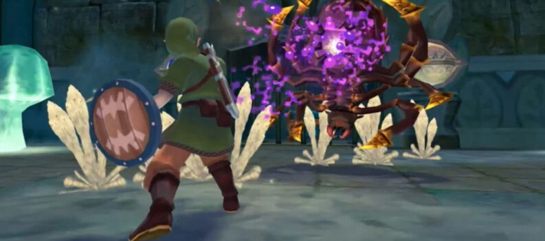 the legend of zelda skyward sword hd how to kill skulltula spiders