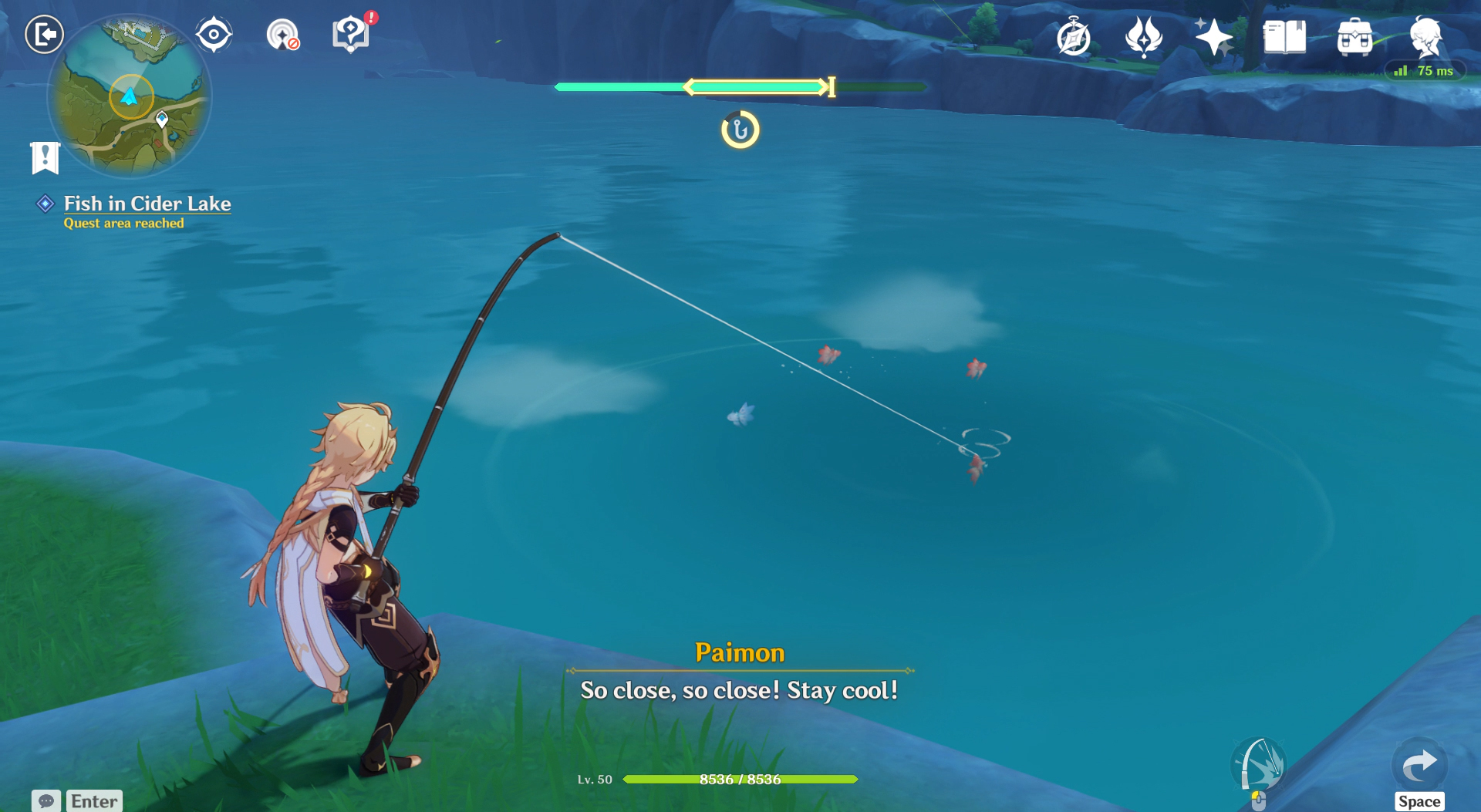 fishing in cider lake