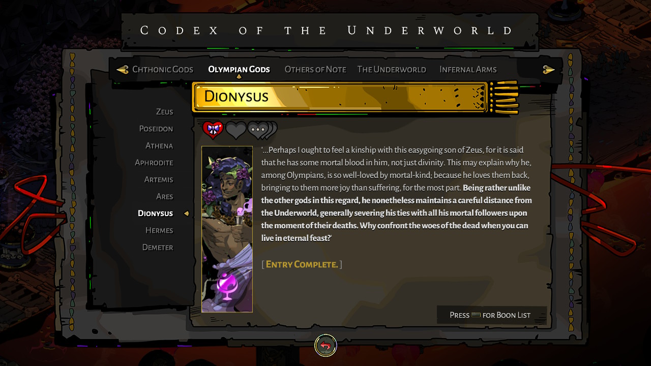 Hades: Dionysus Boon Guide