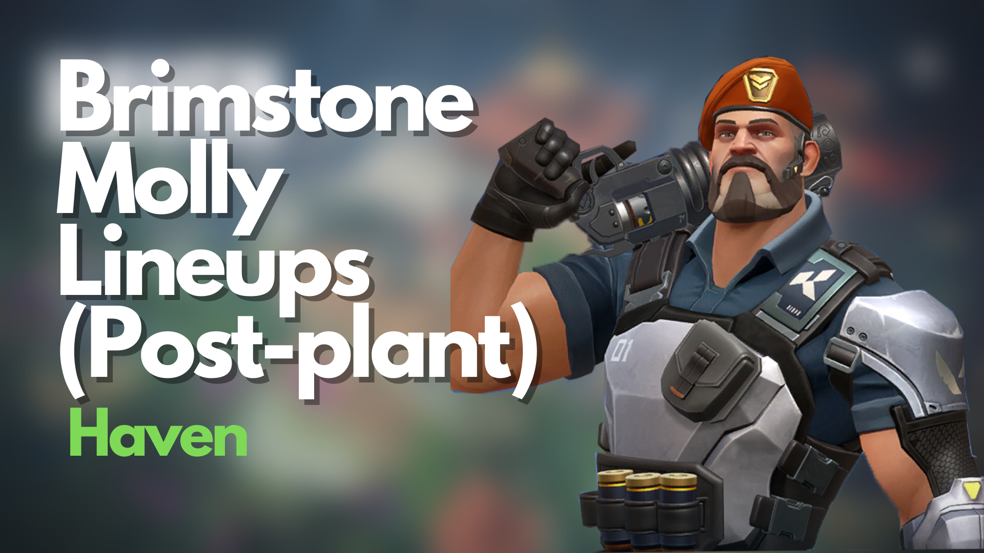 VALORANT: Brimstone Molly Lineups on Haven (Post-plant)