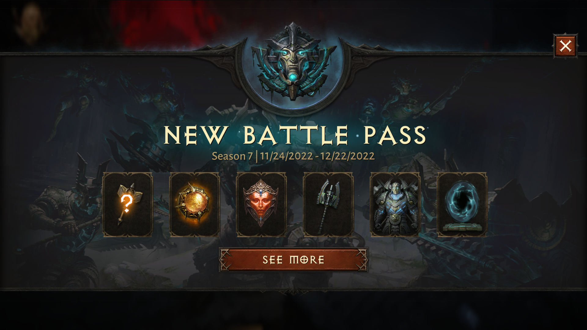 Diablo Immortal: Season 7 Battle Pass Rewards List