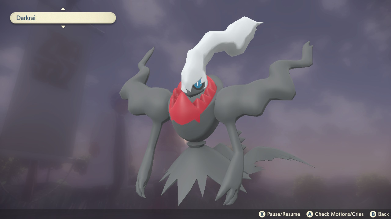 Darkrai in Pokemon Legends: Arceus