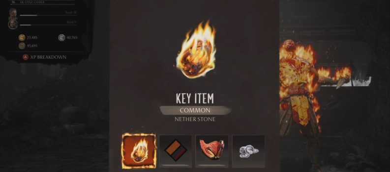 A screenshot of the Nether Stone in Mortal Kombat 1 Invasion Mode.