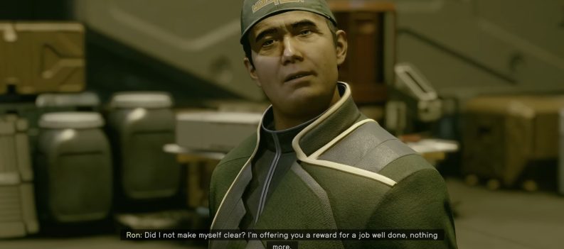 A screenshot of Ron Hope in Starfield.