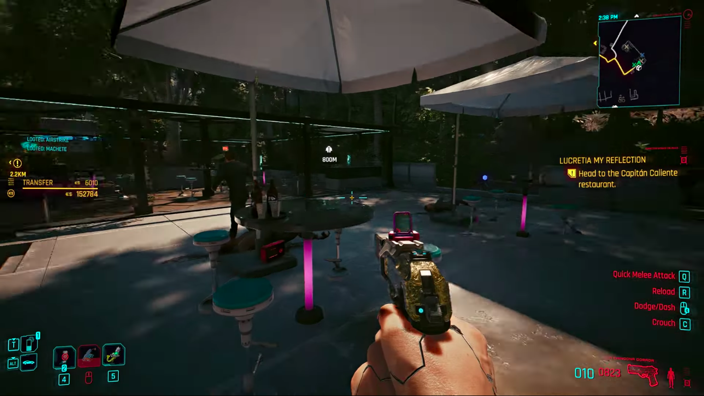 Using a stealth pistol build in Cyberpunk 2077