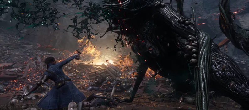 A screenshot of one of the cutscenes in Lies of P