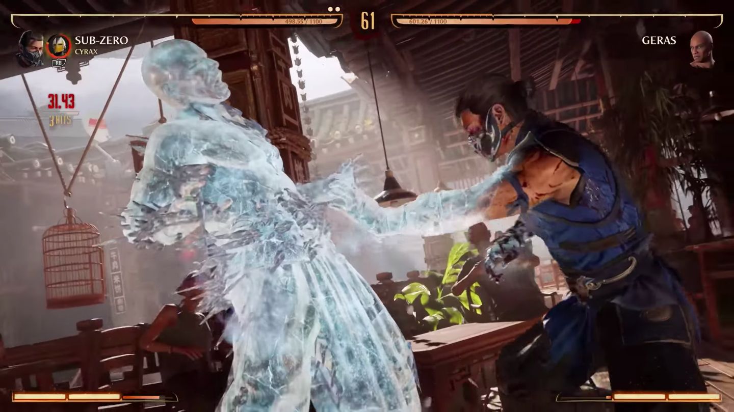 A screenshot of Sub-Zero freezing Geras.