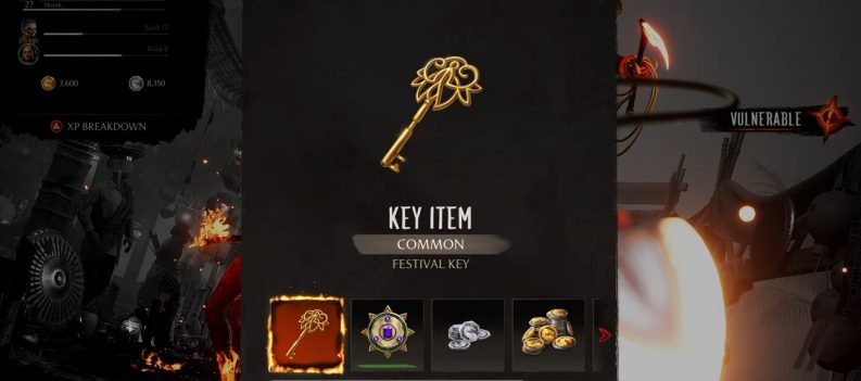 A screenshot of the Festival Key in Mortal Kombat 1 Invasion Mode.