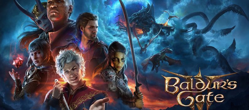 Baldur's Gate 3's official cover art.