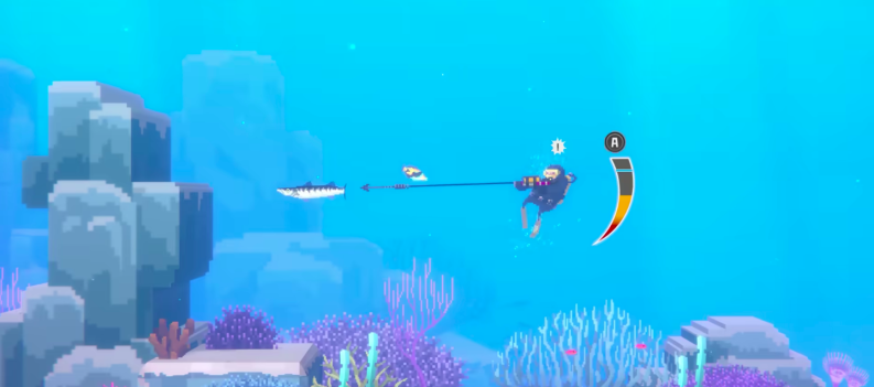 Dave trying to catch a fish.