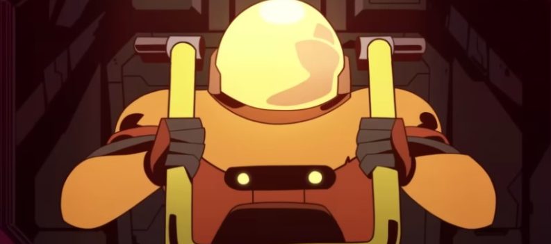 Still from cinematic announce for Risk of Rain Returns