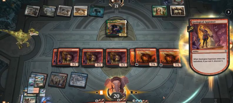 A screenshot of Magic: The Gathering gameplay.