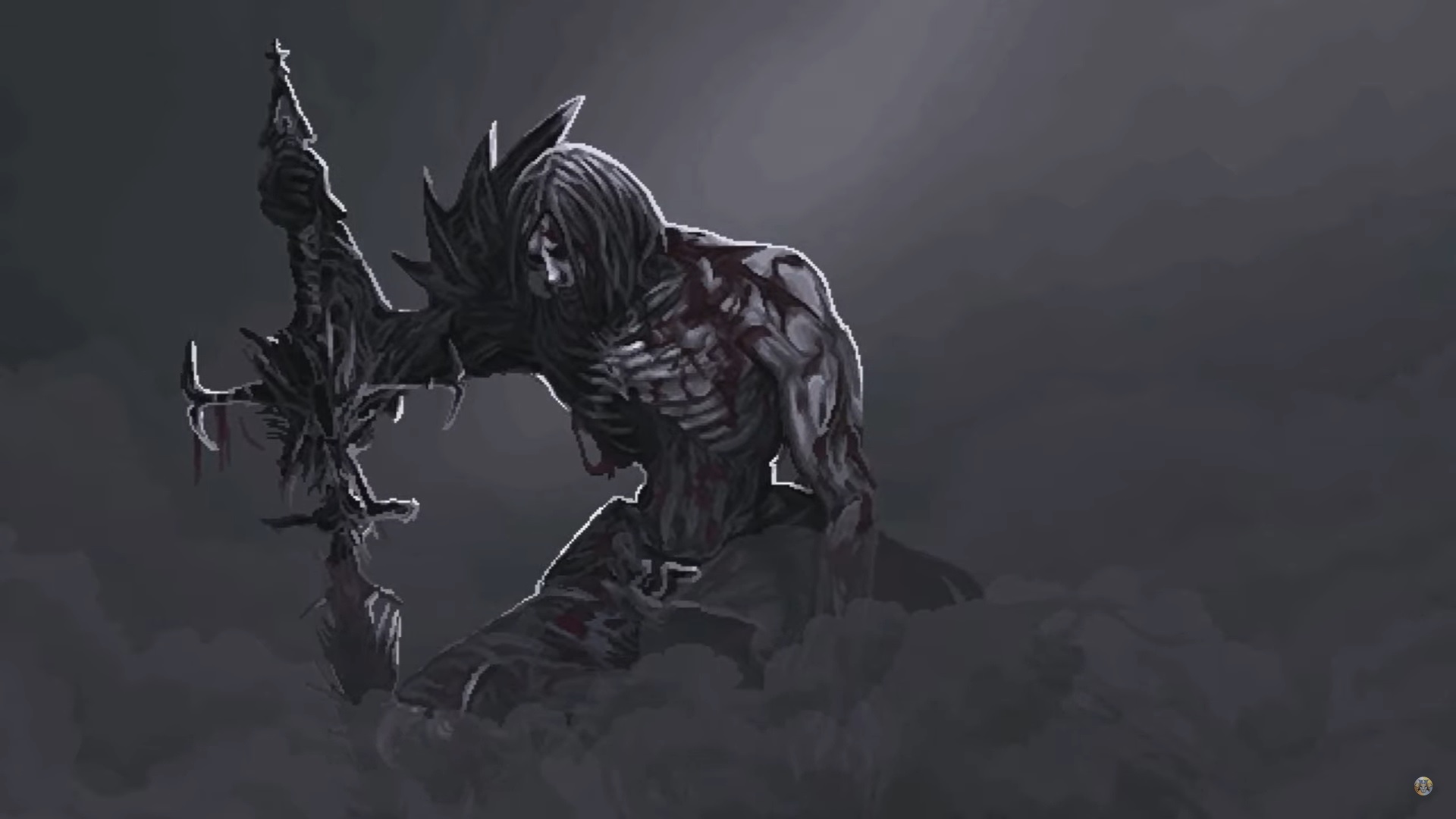 A screenshot of a cutscene of the true ending in Last Faith.