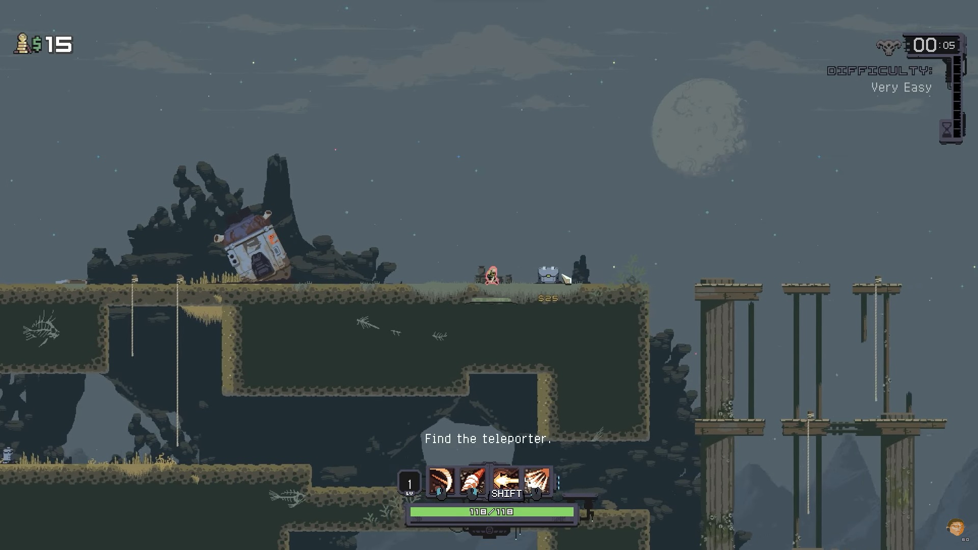 A screenshot of Risk of Rain: Returns.