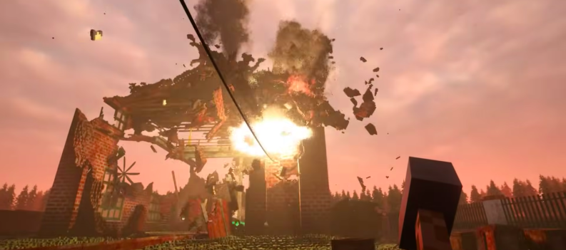 Exploding a building in Teardown