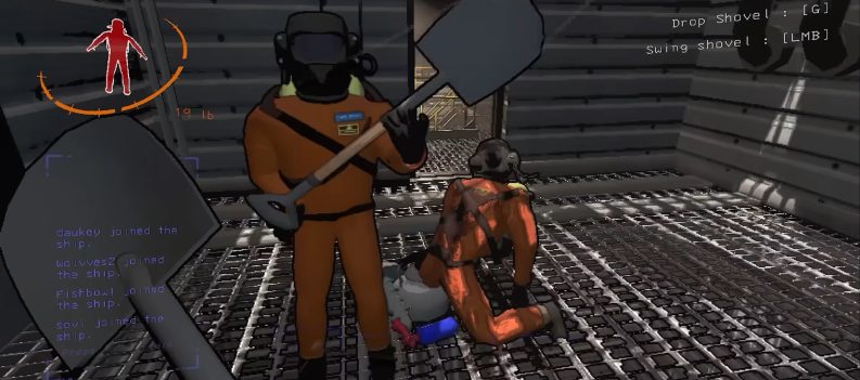 A screenshot of two random players in Lethal Company.