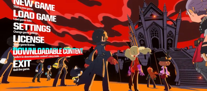 A screenshot of the Persona 5 Tactica DLC start screen.